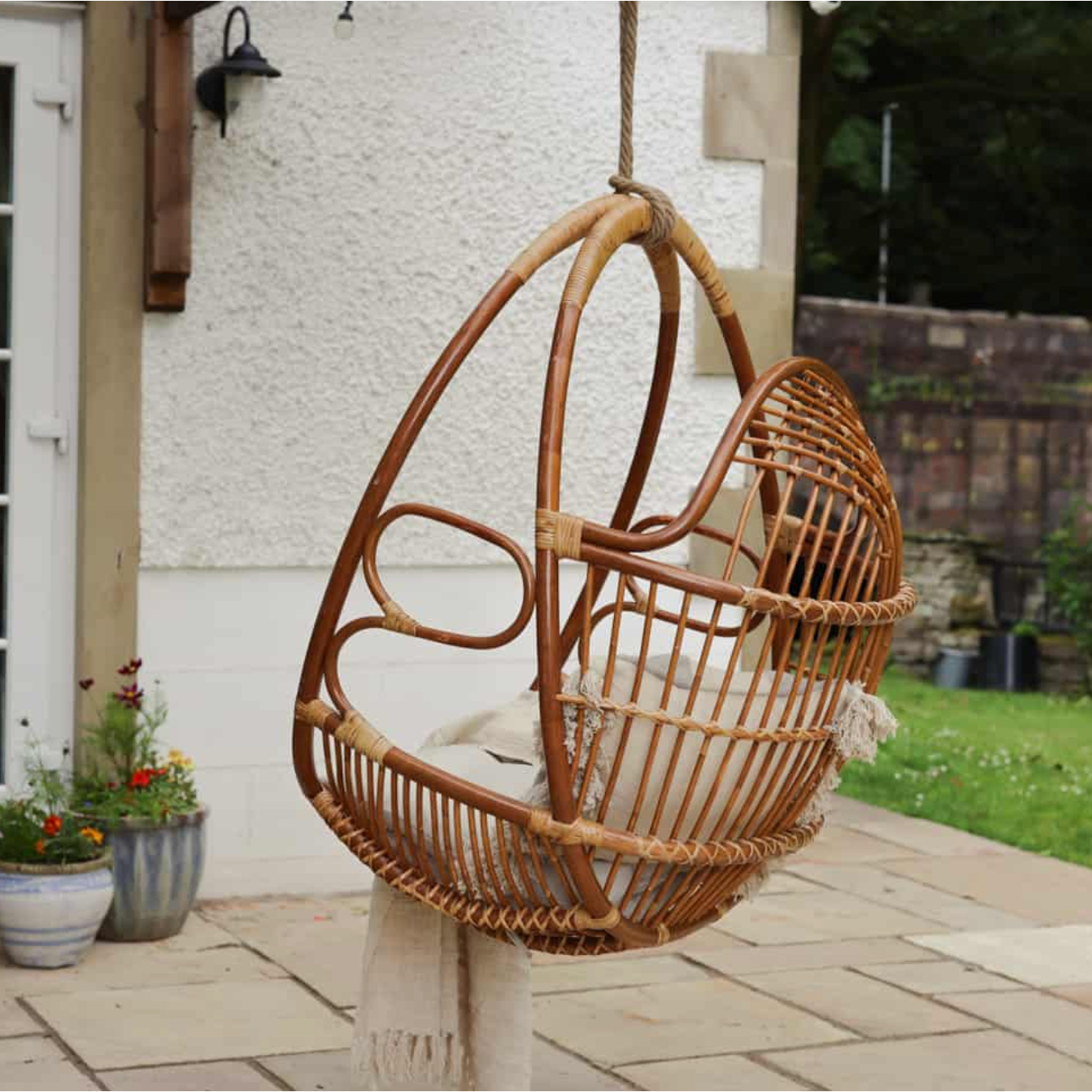 Natural Rattan Hanging Egg Swing Chair