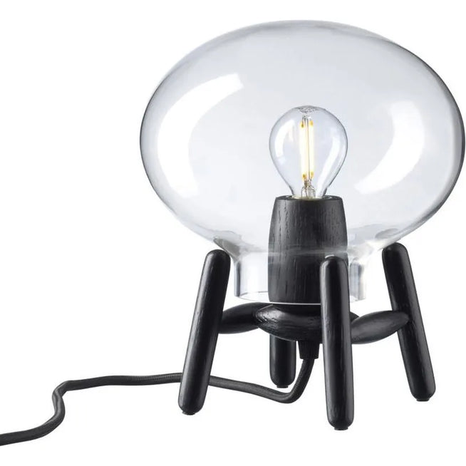 Photo of U6 Hiti Mini Table Lamp H: 22.2 cm - Black Oak Glass