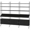Thumbnail photo of String Floor Headboard 200, Black, 2-pack - Shelving - Nils Strinning - Black - Metal