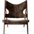 Thumbnail photo of Knitting Lounge Chair Dark Stained Oak/sheepskin Drake 20 - Armchairs - Ib Kofod-larsen - Brown - Mdf/wood/foam/wool
