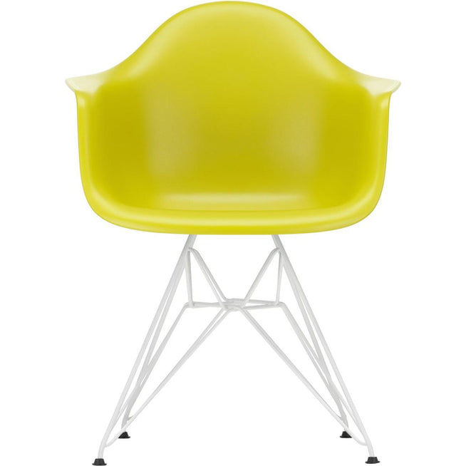 Photo of Eames Plastic Armchair Dar - 34 Mustard - White Base - Matstolar - Charles & Ray Eames - Gul - Metall/plast