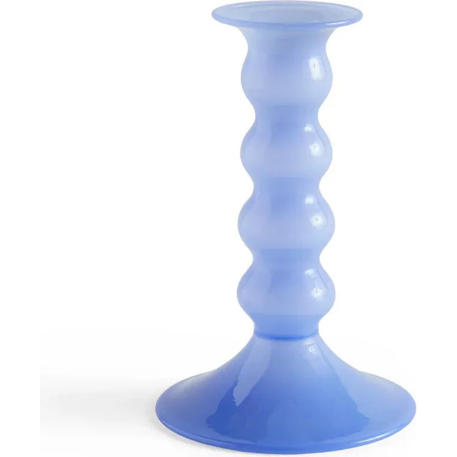 Photo of Wavy Candle Holder Medium 14 Cm Jade Light Blue