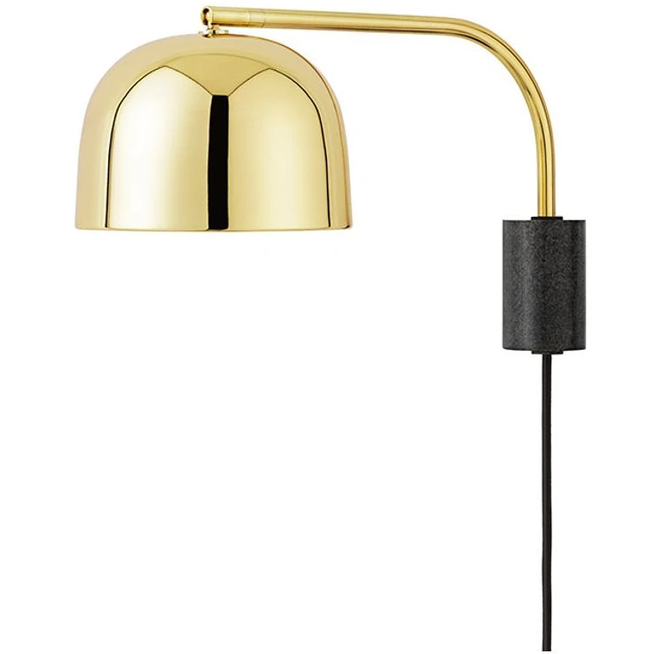 Photo of Grant Wall Lamp - Wall Lamp - Brass - H: 22 x D: 43 x Ø: 17.5 cm