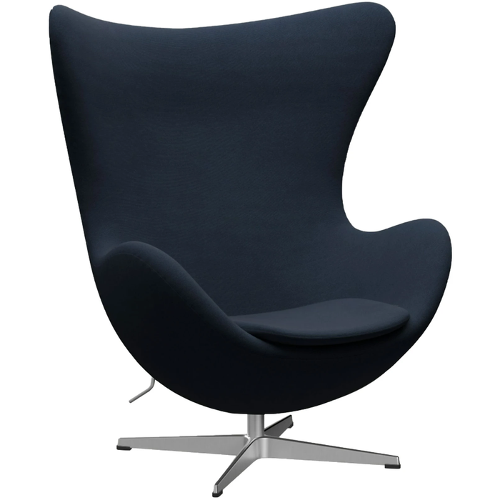 Photo of 3316 Egg, Fabric, Fame 60017 - Swivel chairs - Arne Jacobsen - Blue - Metal/foam