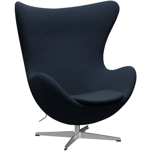 Photo of 3316 Egg, Fabric, Fame 60017 - Swivel chairs - Arne Jacobsen - Blue - Metal/foam