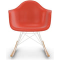 Thumbnail photo of Eames Plastic Armchair RAR - 03 Poppy Red - White Base - Golden Maple - Dining Chairs - Metal/Wood/Plastic