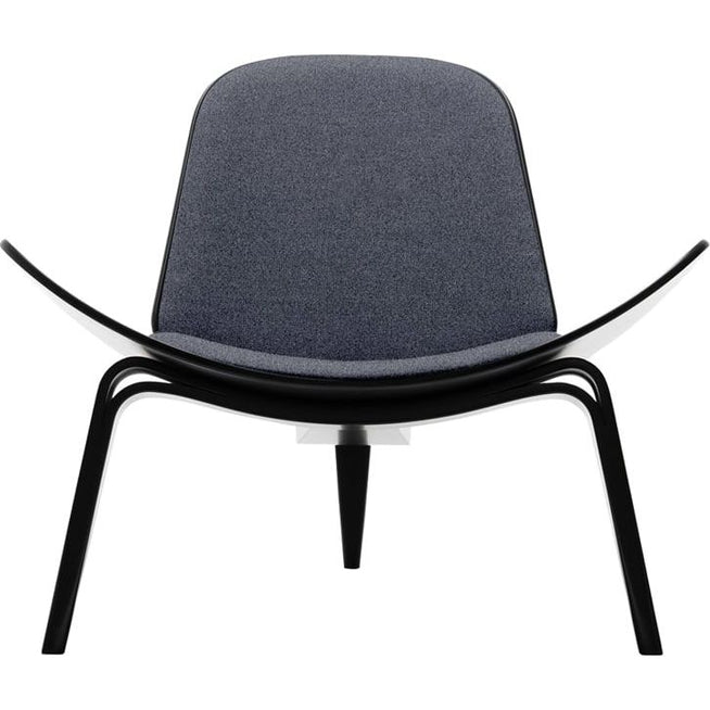 Photo of Ch07 Armchair Fiord 171 Fabric-Black Lacquered Beech