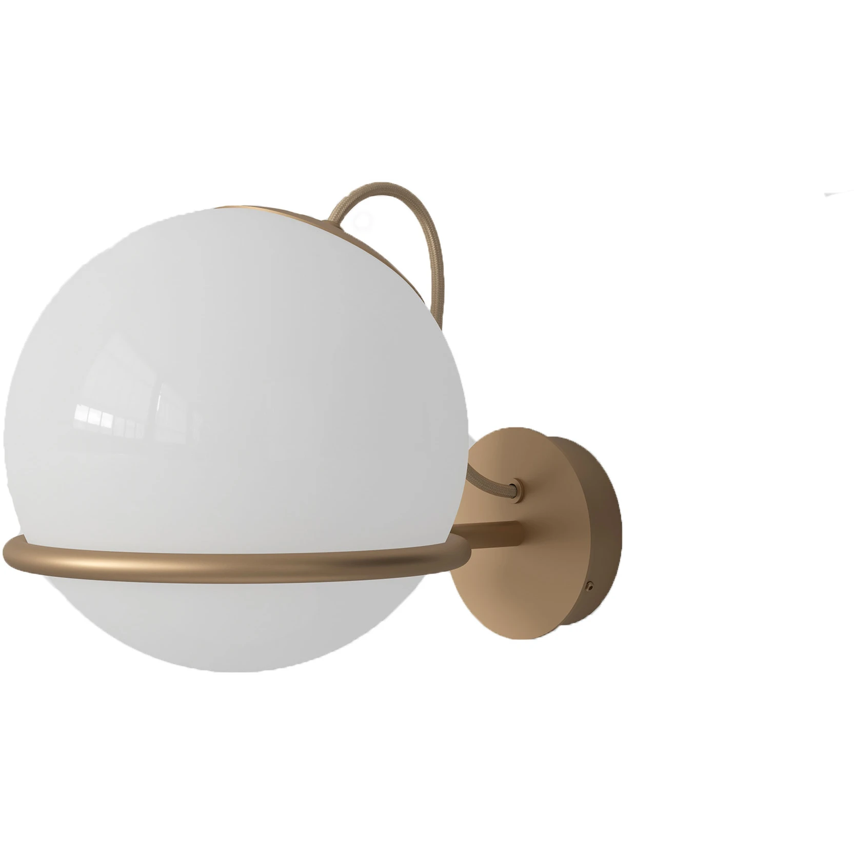 Model 238/1, 1 Opaline Sphere (20cm Diameter), Champagne Mount