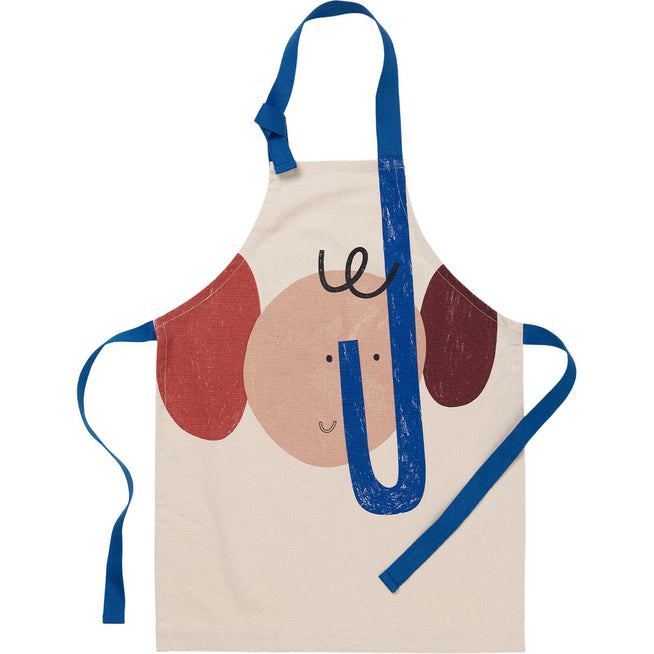 Photo of Elephant Apron - Forklæde - Offwhite - W45 X H60 Cm
