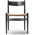 Thumbnail photo of Ch36 Chair Black lacquered-natural wicker