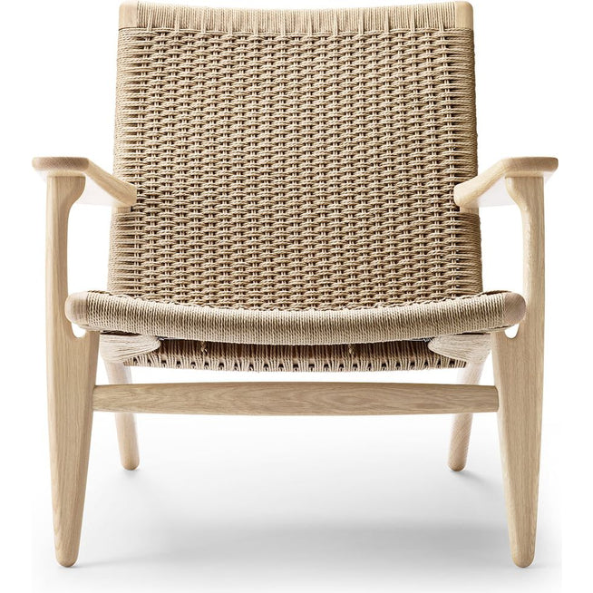 Photo of Ch25 Armchair Soaped Oak-Natural Wicker