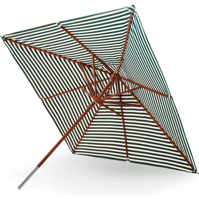 Photo of Messina 300 X 300 Cm Light Apricot / Dark Green Stripe - Parasoll - Skagerak Design Team