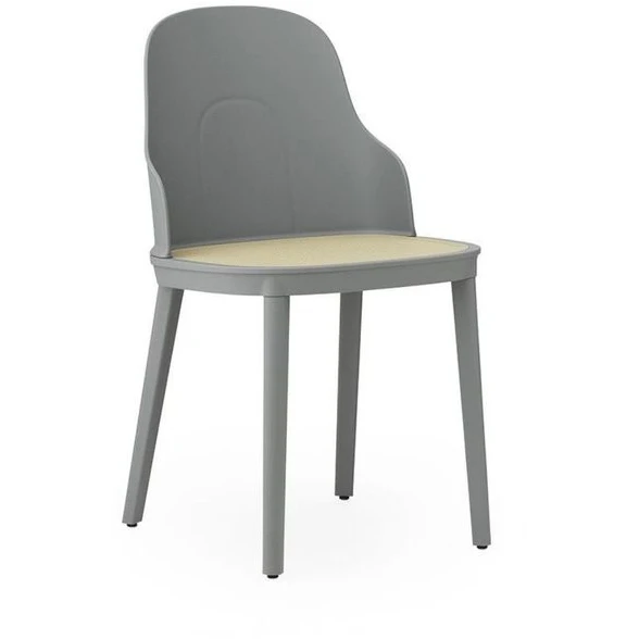 Allez Chair in Moulded Wicker - Dining Chair - Grey - H: 79 x L: 45 x D: 50 x Sh: 45.5 cm