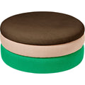 Thumbnail photo of Pond Pouf Green/pink/coffee Ø68cm