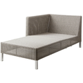 Thumbnail photo of Connect Chaiselounge Modulsoffa, Höger, Taupe, Cane-line Weave - Utomhussoffor - Cane-line Design Team