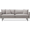 Calmo Sofa 80 5622 By Hugo Passos - 2 Personers Sofa - Rime 231 / Black - W170 X D90 X H75,5 X Sh41 Cm