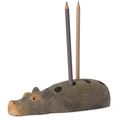 Thumbnail photo of Hippo Pencil Holder - Holder - Hippo Pencil Holder - Hand-carved - W7 X D19 X H4.5 Cm