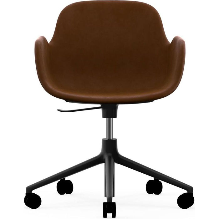 Photo of Form Armchair Swivel 5w Gas Lift Alu Fully Upholstered - Black Aluminium