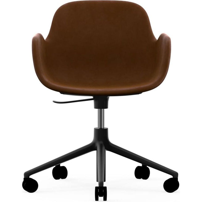 Photo of Form Armchair Swivel 5w Gas Lift Alu Fully Upholstered - Black Aluminium