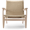 Thumbnail photo of Ch25 Armchair Soaped Oak-Natural Wicker