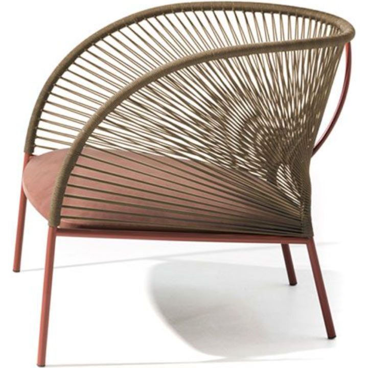 Yumi Armchair with Woven Back