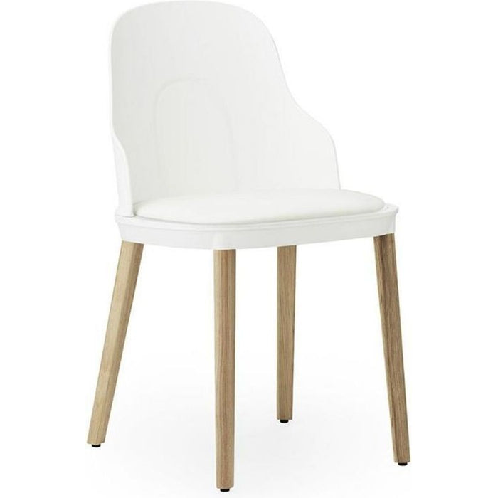 Photo of Allez Stol Eg Polstret Ultra Leather  - Spisebordsstol - Hvid - H: 79 X L: 45 X D: 50 X Sh: 45,5 Cm