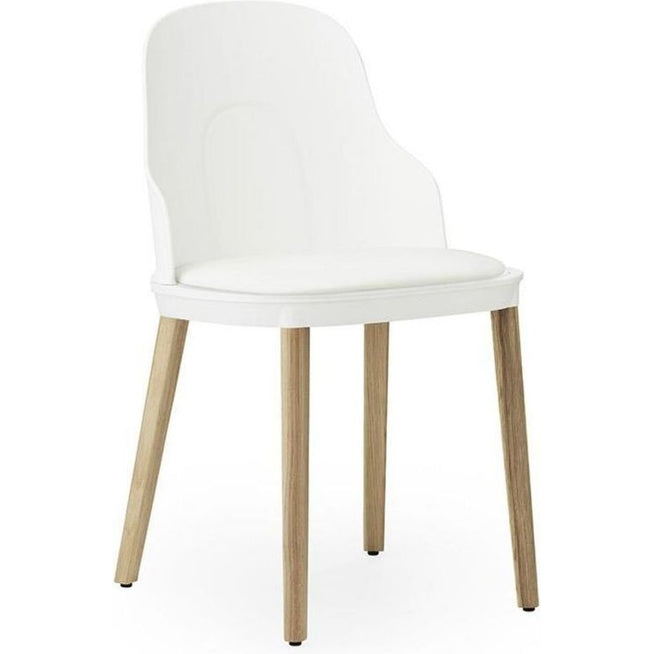 Photo of Allez Stol Eg Polstret Ultra Leather  - Spisebordsstol - Hvid - H: 79 X L: 45 X D: 50 X Sh: 45,5 Cm