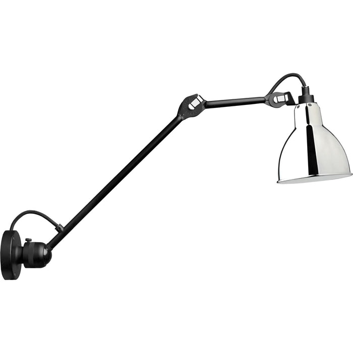 Photo of No. 304 L40 Wall Lamp from Lampe Gras (Black Frame, Chrome)