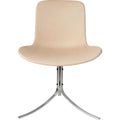 Thumbnail photo of Pk9, Leather, Natural - Dining chairs - Poul Kjærholm - Brown - Leather/metal/synthetic