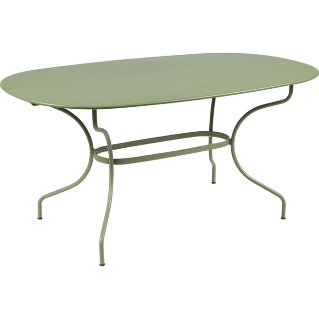 Photo of Opéra+ Oval Table 160 X 90, Cactus - Outdoor Dining Table - Green - Metal