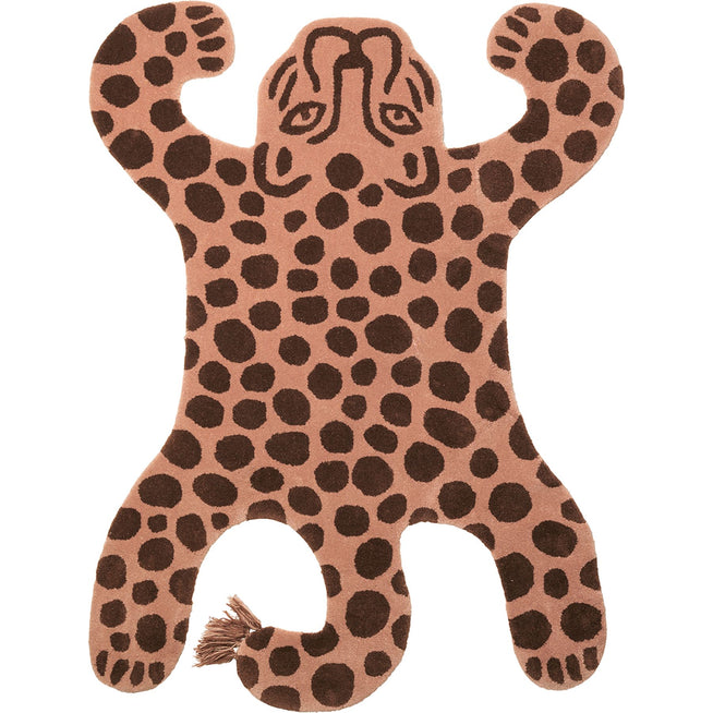 Photo of Safari Tufted Rug - Children's Rug - Leopard - W118 x H160 x D2 cm
