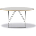 Thumbnail photo of Jg Table 6568 - Dining Table - Grey Linoleum W/natural Ash / Brushed Stainless Steel - Ø140 X H72 Cm