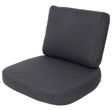 Photo of Sense/moments Lounge Chair Cushion Set Indoor - Outdoor Cushions - Black - Cane-line Natté - W: 72 x D: 83 x H: 21 cm