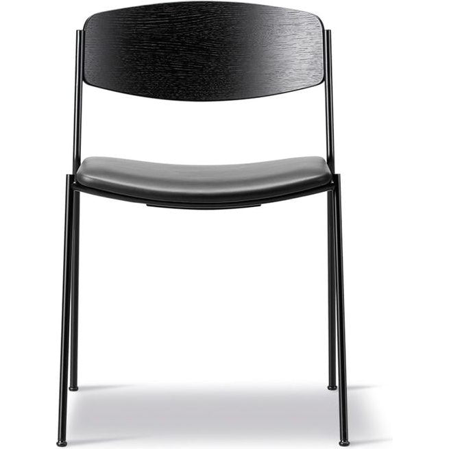 Photo of Lynderup Chair 3081 - Dining Chair - Omni 301 Black / Black Lacquered Ash / Black - W54 X D50 X H77 X Sh46 Cm