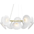 Thumbnail photo of Petalii 10 Chandelier White/polished Brass
