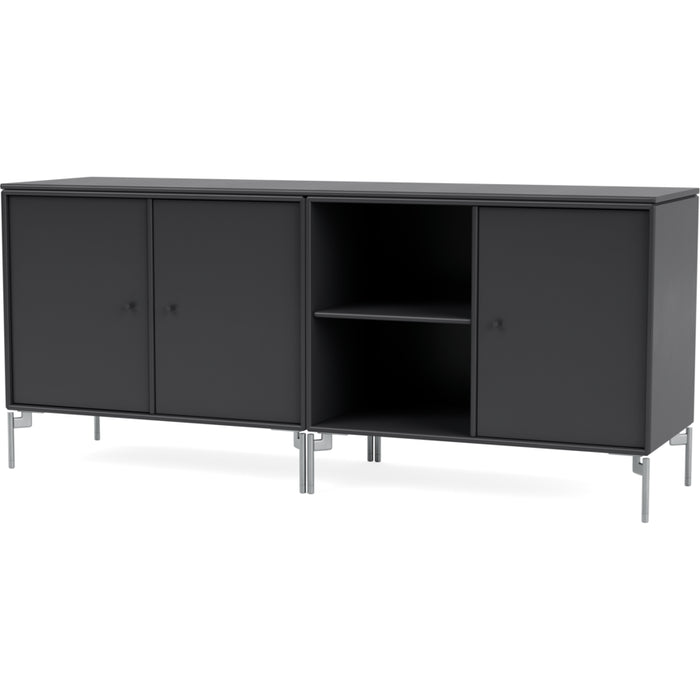 Photo of Save Lowboard - Anthracite / Matt Chrome Legs - Sideboards - Peter J. Lassen - Black - Mdf