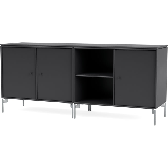 Photo of Save Lowboard - Anthracite / Matt Chrome Legs - Sideboards - Peter J. Lassen - Black - Mdf