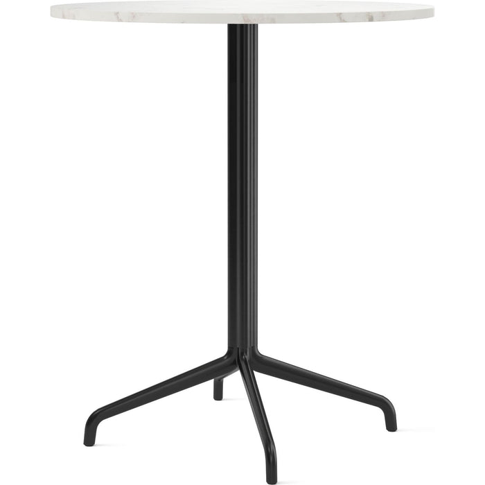 Photo of Harbour Column Counter Table 4-star - Black/Off White - Ø80 Cm - Bar Table - Metal/Stone