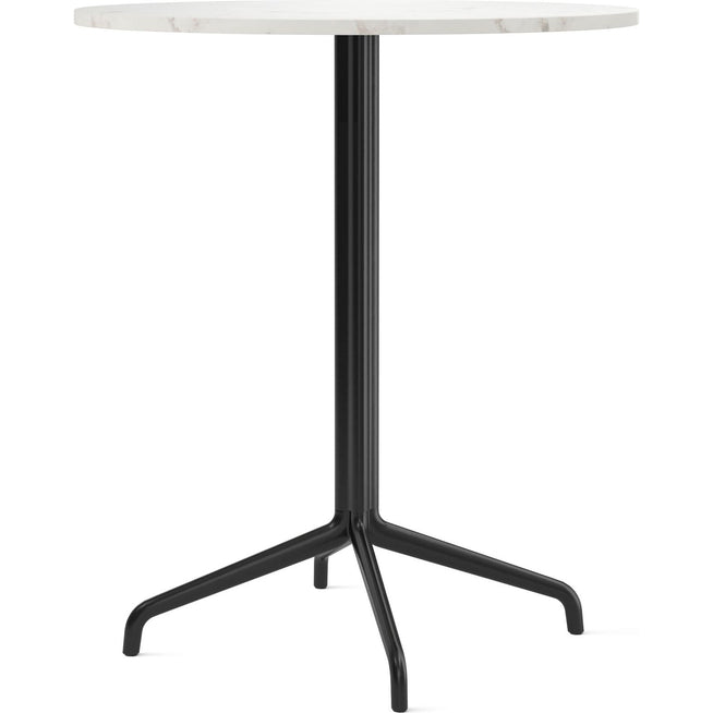 Photo of Harbour Column Counter Table 4-star - Black/Off White - Ø80 Cm - Bar Table - Metal/Stone