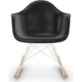 Eames Plastic Armchair Rar - 12 Deep Black - White Base - Golden Maple - Matstolar - Charles & Ray Eames - Svart - Metall/trä/plast