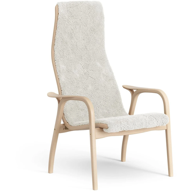 Photo of Lamino Arm Chair Laquered Beech/sheep Skin