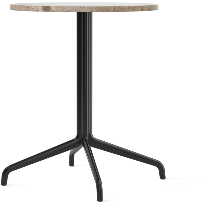 Photo of Harbour Column Dining Table 4-star - Black/sand - Ø60 Cm - Matbord - Norm Architects - Beige,svart - Metall/sten