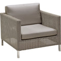Thumbnail photo of Connect Lounge Chair, Cushion: Brown, Cane-line Weave, Cane-line Natté, Legs: Galvanized Steel - Outdoor Armchairs - Cane-line Design Team - Metal/Textile Material