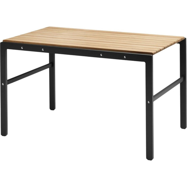 Photo of Reform Table, Teak, Aluminium / Anthracite Black - Garden table - Louise Hederström - Black - Metal/wood
