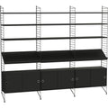 Thumbnail photo of String Floor Headboard 200, Black, 2-pack - Shelving - Nils Strinning - Black - Metal