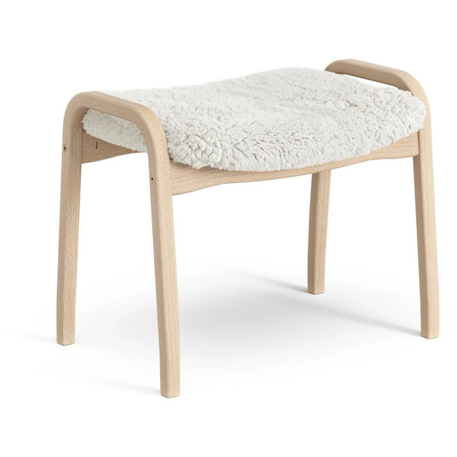 Photo of Lamini Children's Foot Stool Laquered Beech/sheep Skin