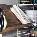 Thumbnail photo of String Magazine Shelves/Wood 78, Grey - Shelving - Nils Strinning - Grey - Mdf