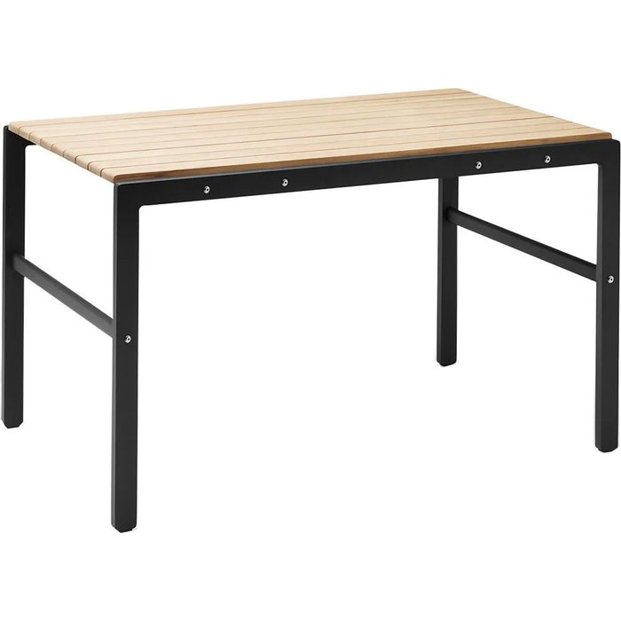 Photo of Reform Table, Teak, Aluminium / Anthracite Black - Garden table - Louise Hederström - Black - Metal/wood