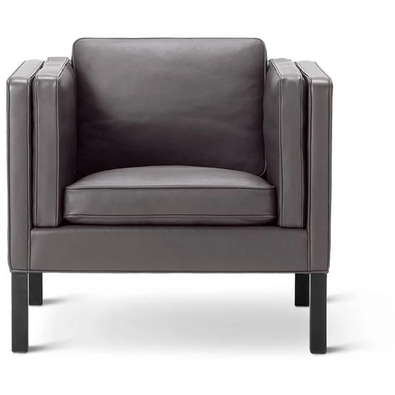 Mogensen Lounge Chair 2334 By Børge Mogensen - Lænestol - Max 96 Dark Brown / Black Lacquered Oak - W85 X D78 X H78 X Sh43 Cm