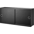 Thumbnail photo of String Cabinet/Display Case Black stained ash - Wall shelves - Nils Strinning - Wood coloured - Mdf